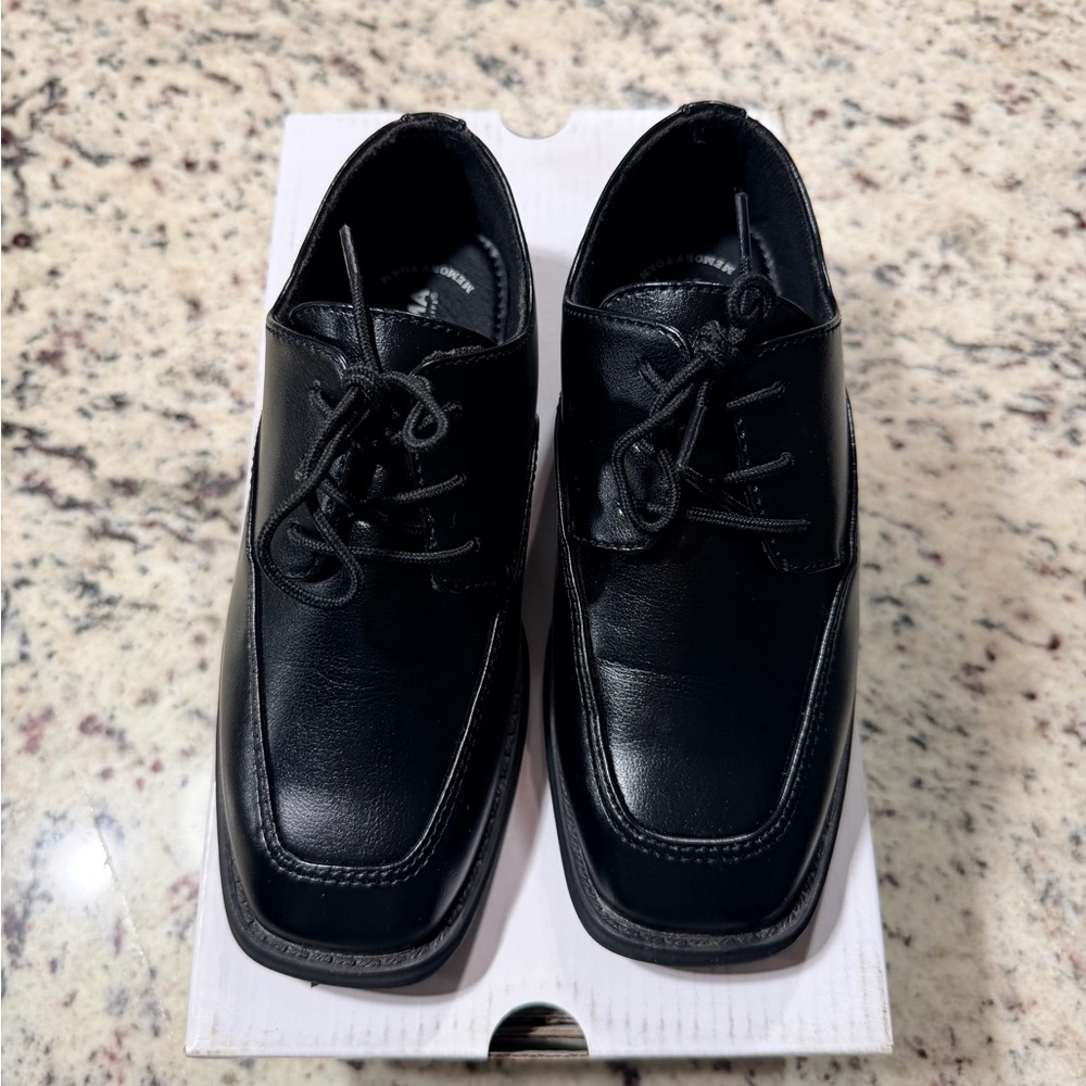 Elegant Black Kids Dress Shoes